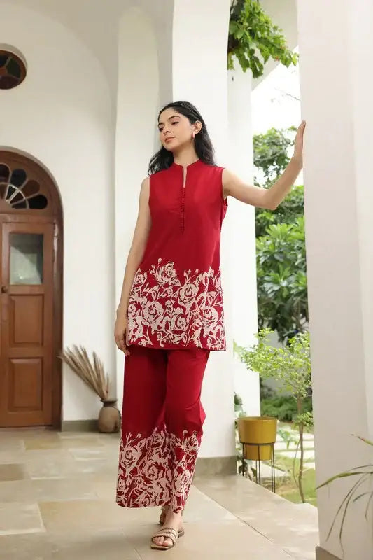 Roseate Bliss Cotton Co-ord Set