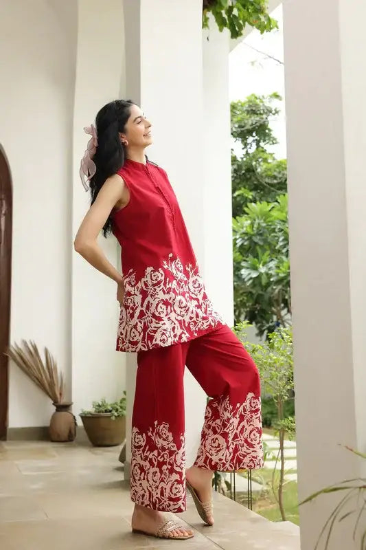 Roseate Bliss Cotton Co-ord Set