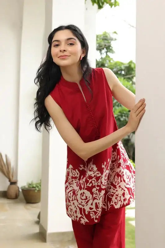 Roseate Bliss Cotton Co-ord Set