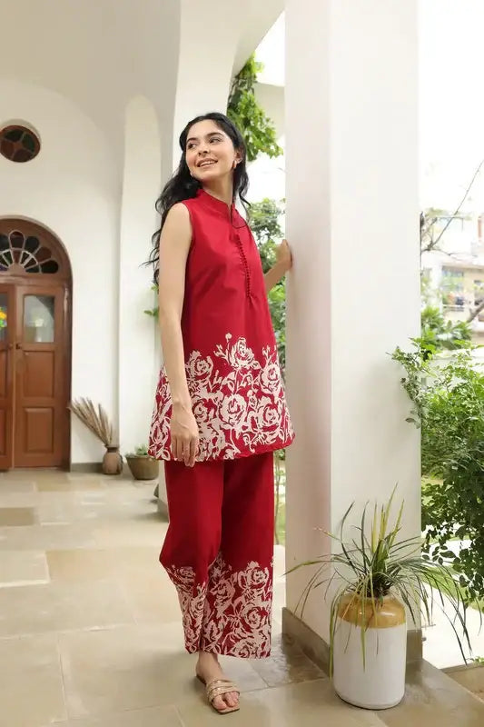 Roseate Bliss Cotton Co-ord Set