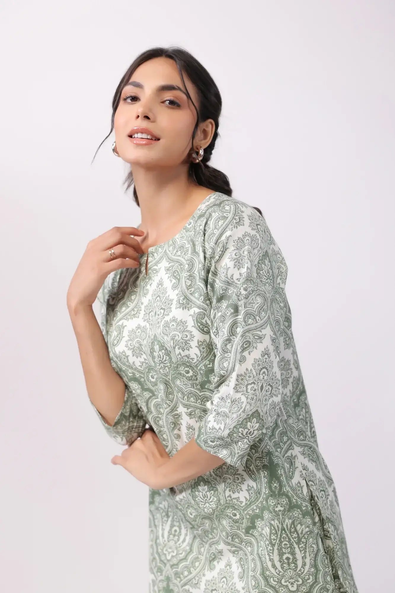 Cultural Tapestry Multicoloured Cotton Flex Palazzo Loungewear Set