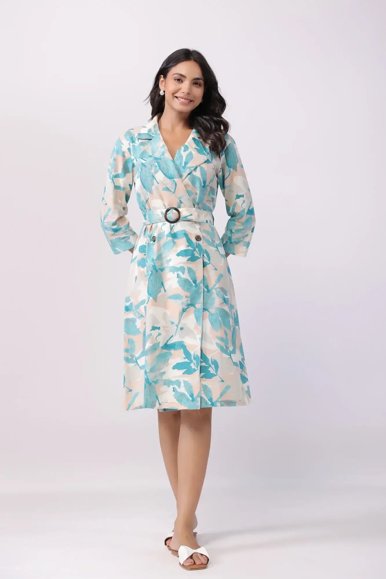 Misty Green Garden Cotton Dress Misty Green Garden Cotton Dress