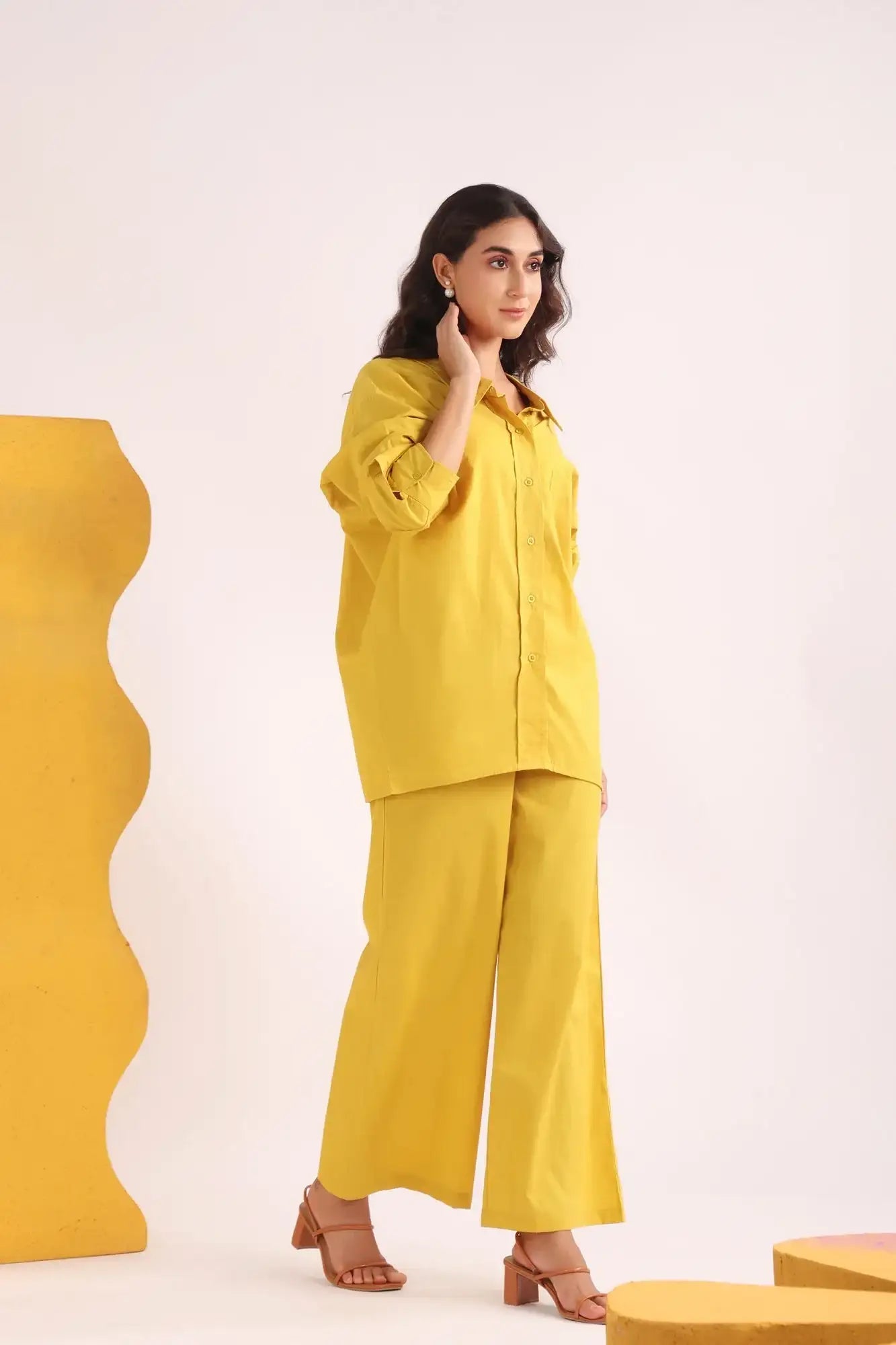 Vivid Yellow Breeze Cotton Co-ord Set