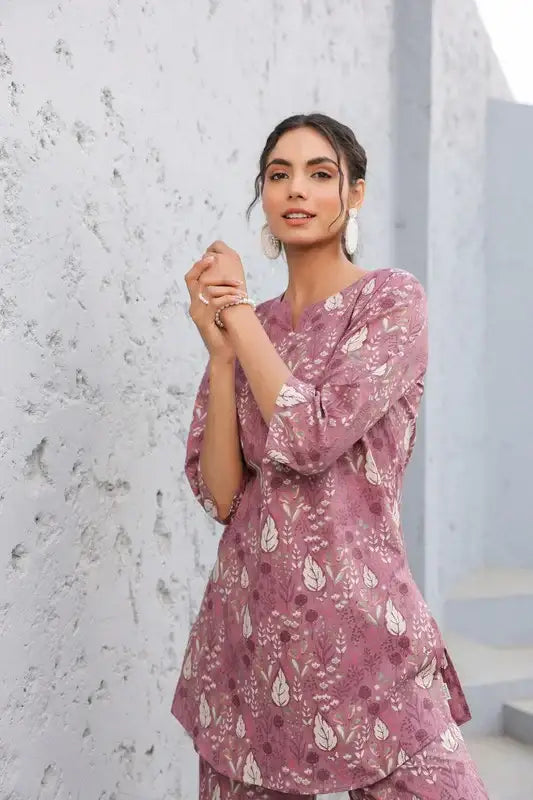 Mauve Whisper Cotton Loungewear Set