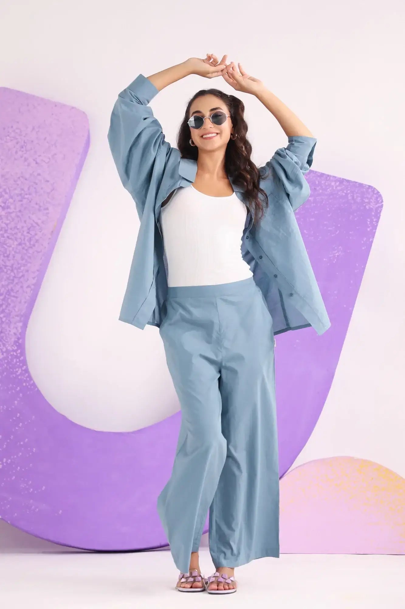 Blue Serenity Cotton Co-ord Set