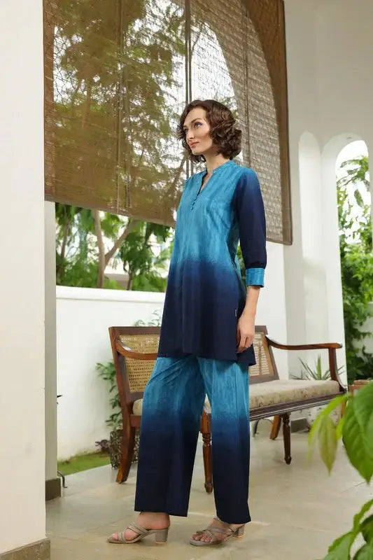 Ocean Ombre Cotton Co-ord Set