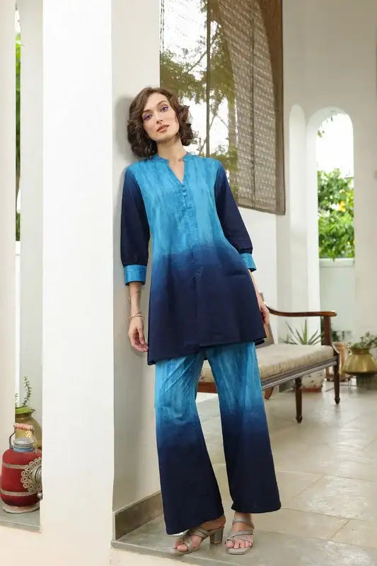 Ocean Ombre Cotton Co-ord Set