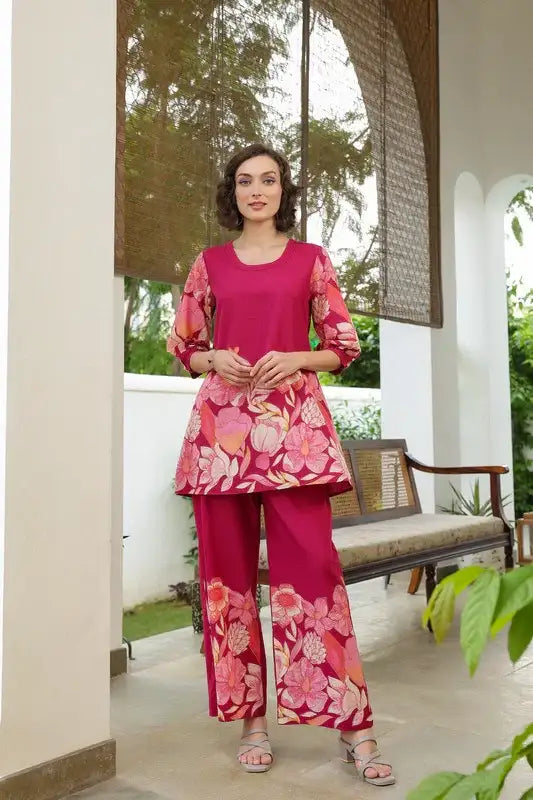 Sweet Petal Serenade Cotton Co-ord Set