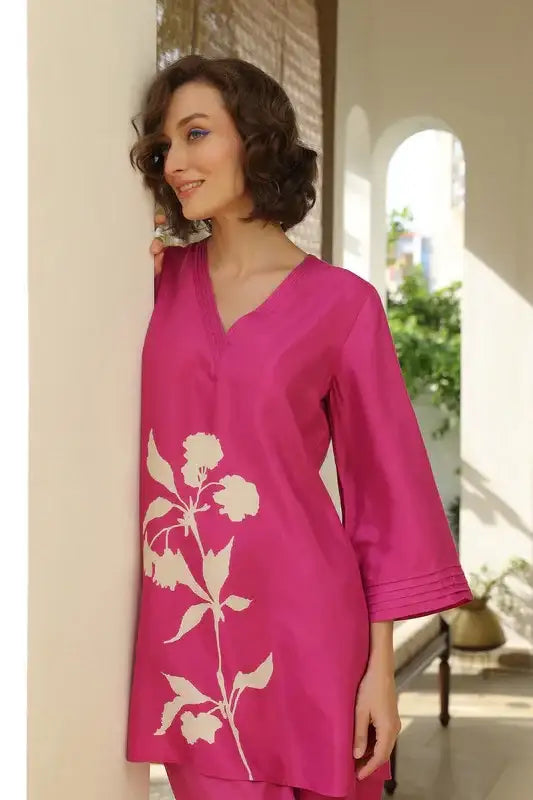 Verdant Vogue Russian Silk Co-ord Set