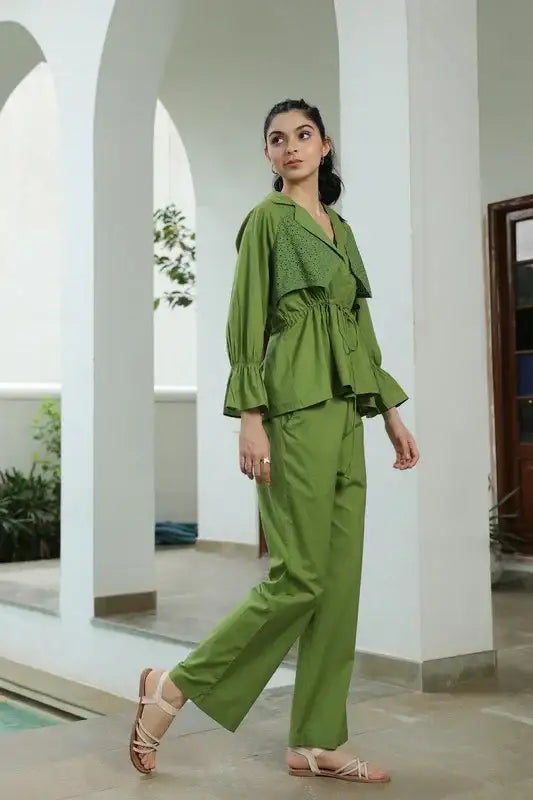 Chic Moss Cotton Co-ord Set