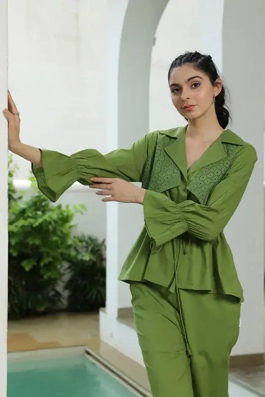 Chic Moss Cotton Co-ord Set