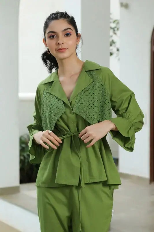 Chic Moss Cotton Co-ord Set