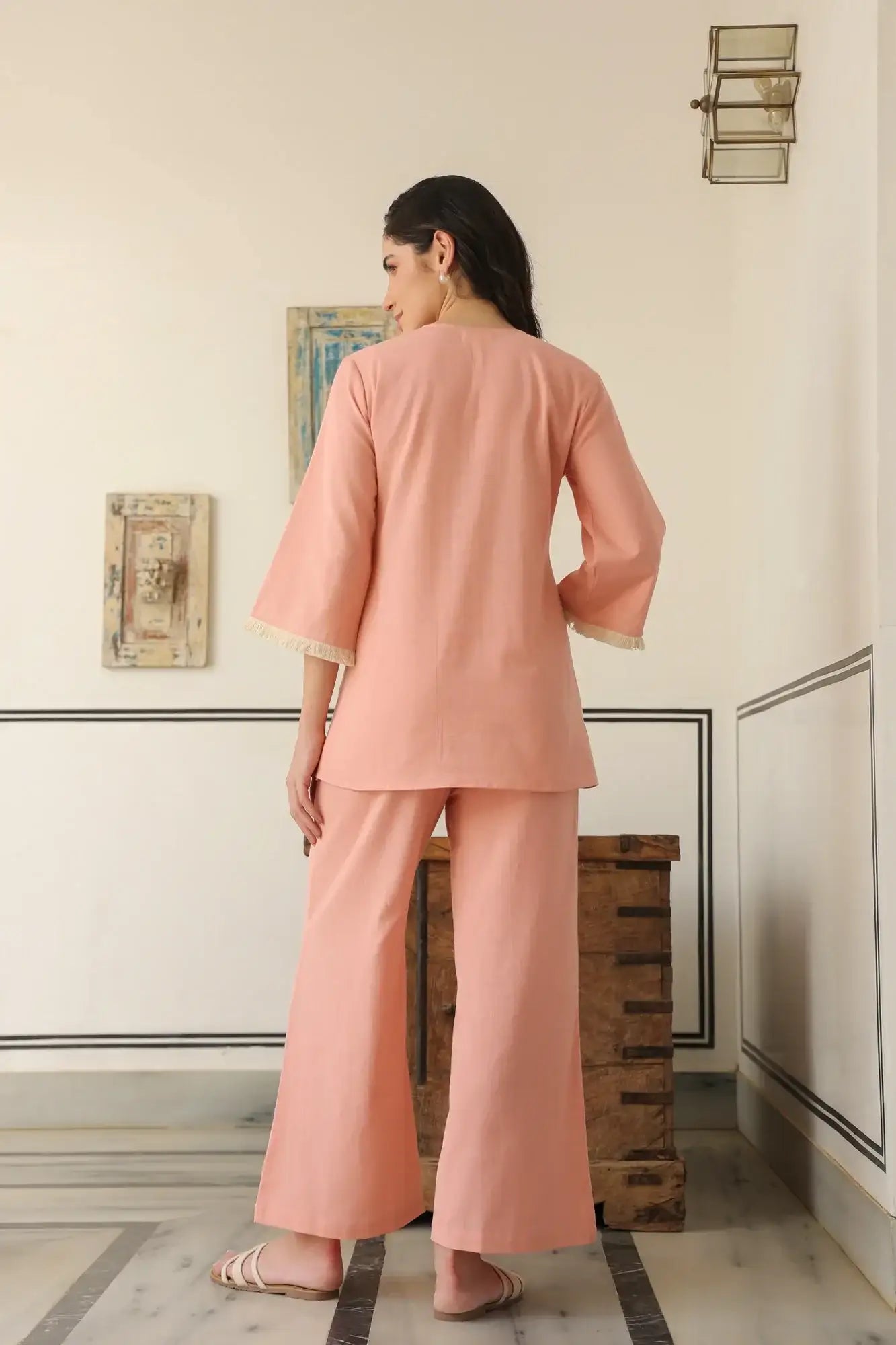 Peach Paradise Cotton Flex Co-ord Set