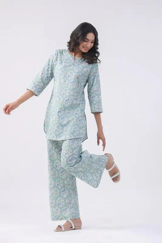 Morning Glory Cotton Loungewear Set