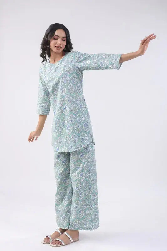 Morning Glory Cotton Loungewear Set
