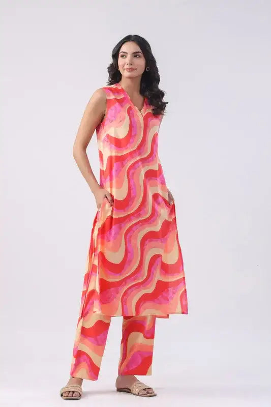 Sunburst Swirl Cotton Co-ord Set