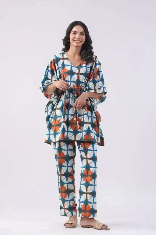 Sunkissed Mirage Cotton Kaftan Set