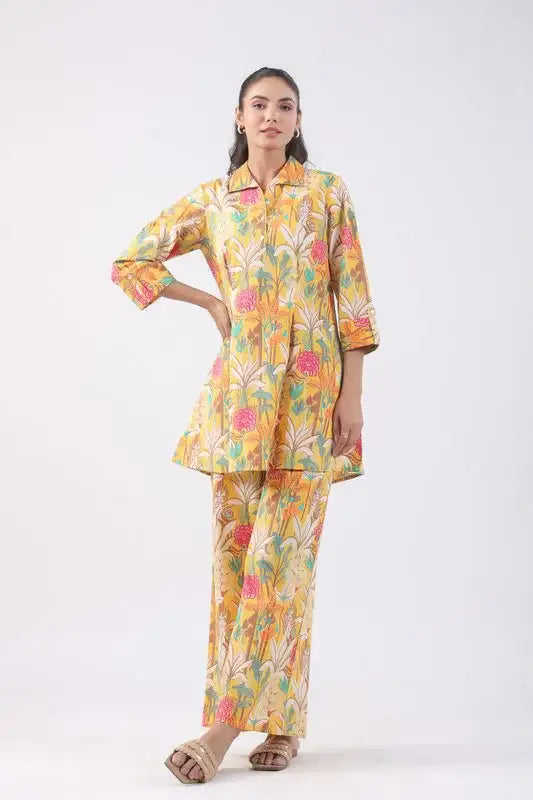 Dandelion Yellow Cotton Co-ord Set