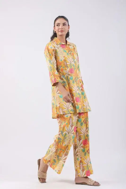 Dandelion Yellow Cotton Co-ord Set