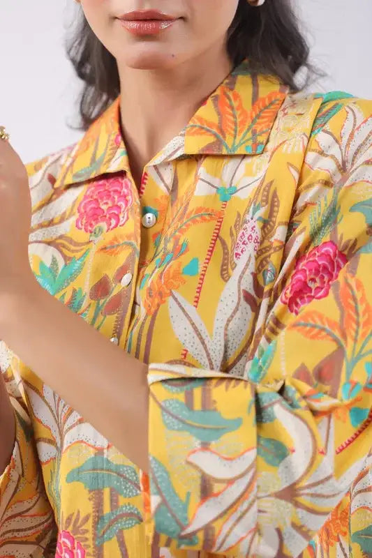 Dandelion Yellow Cotton Co-ord Set