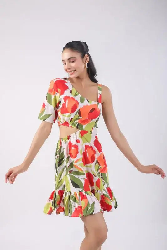Tropical Lush Cotton Dress