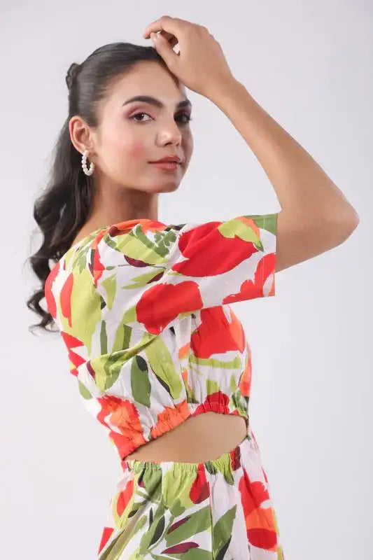 Tropical Lush Cotton Dress