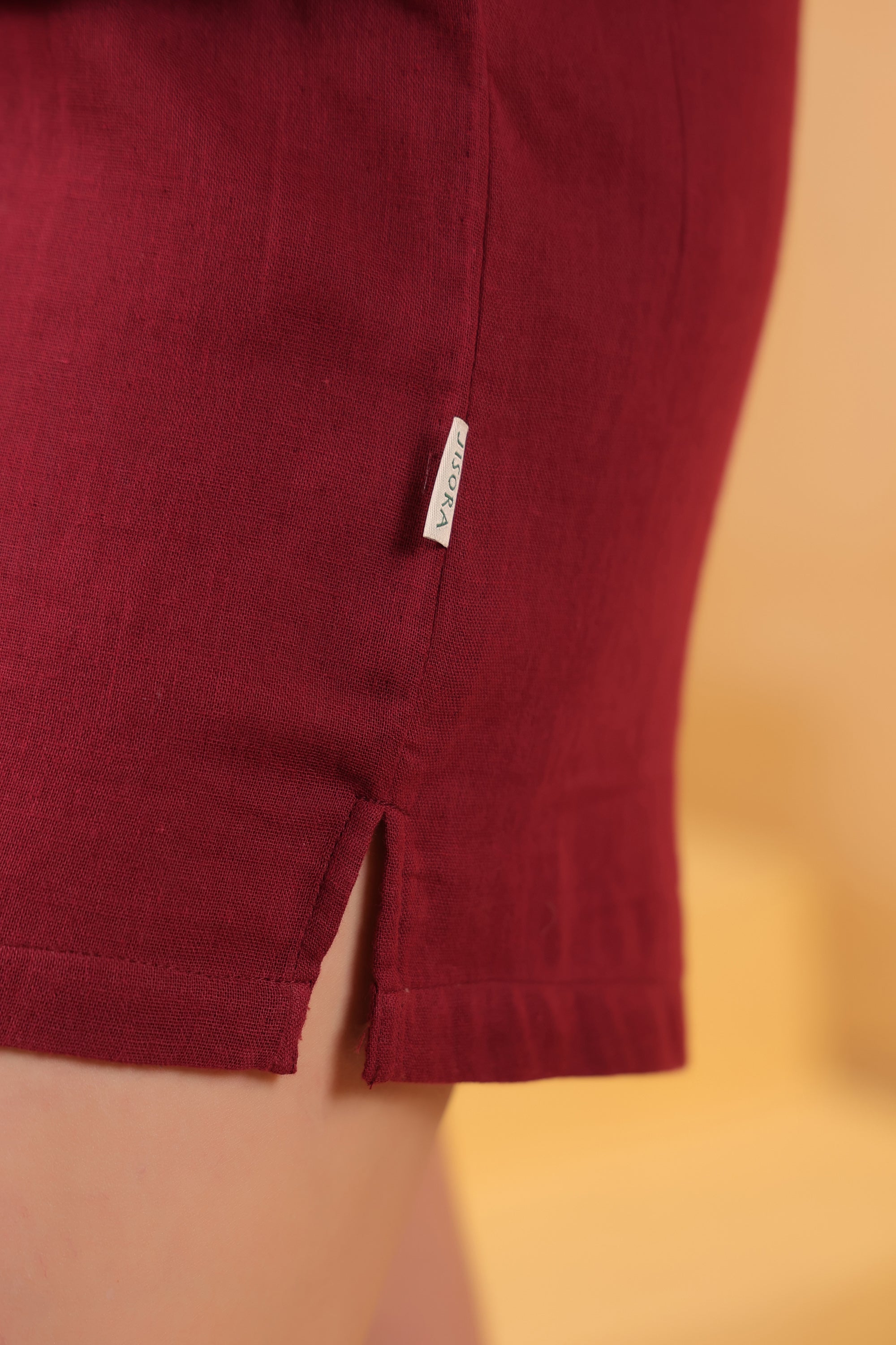 Maroon Solid Cotton Short Sleeve Night Suit Set