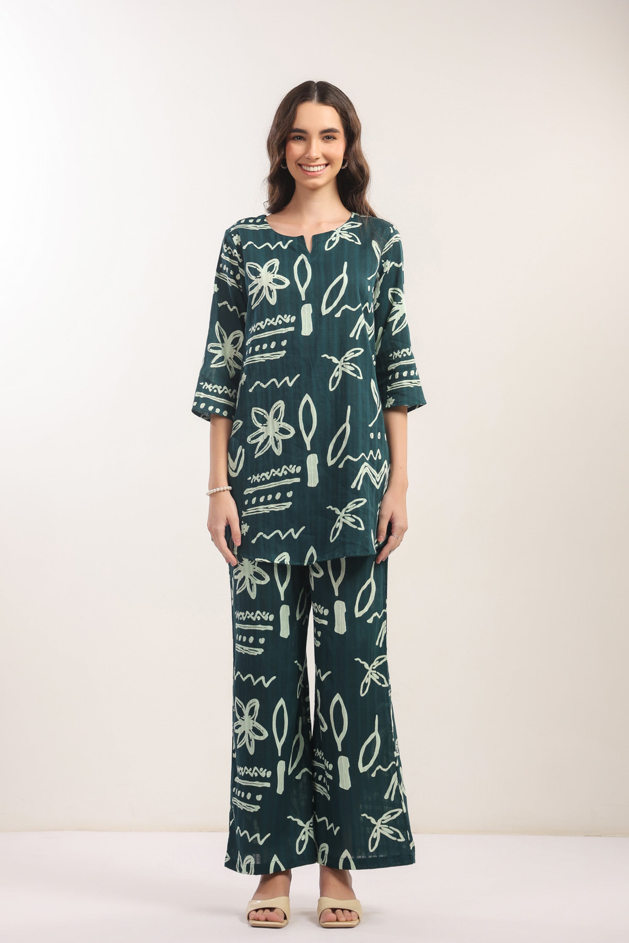 Coastal Calm Blue Cotton Co-ord Set