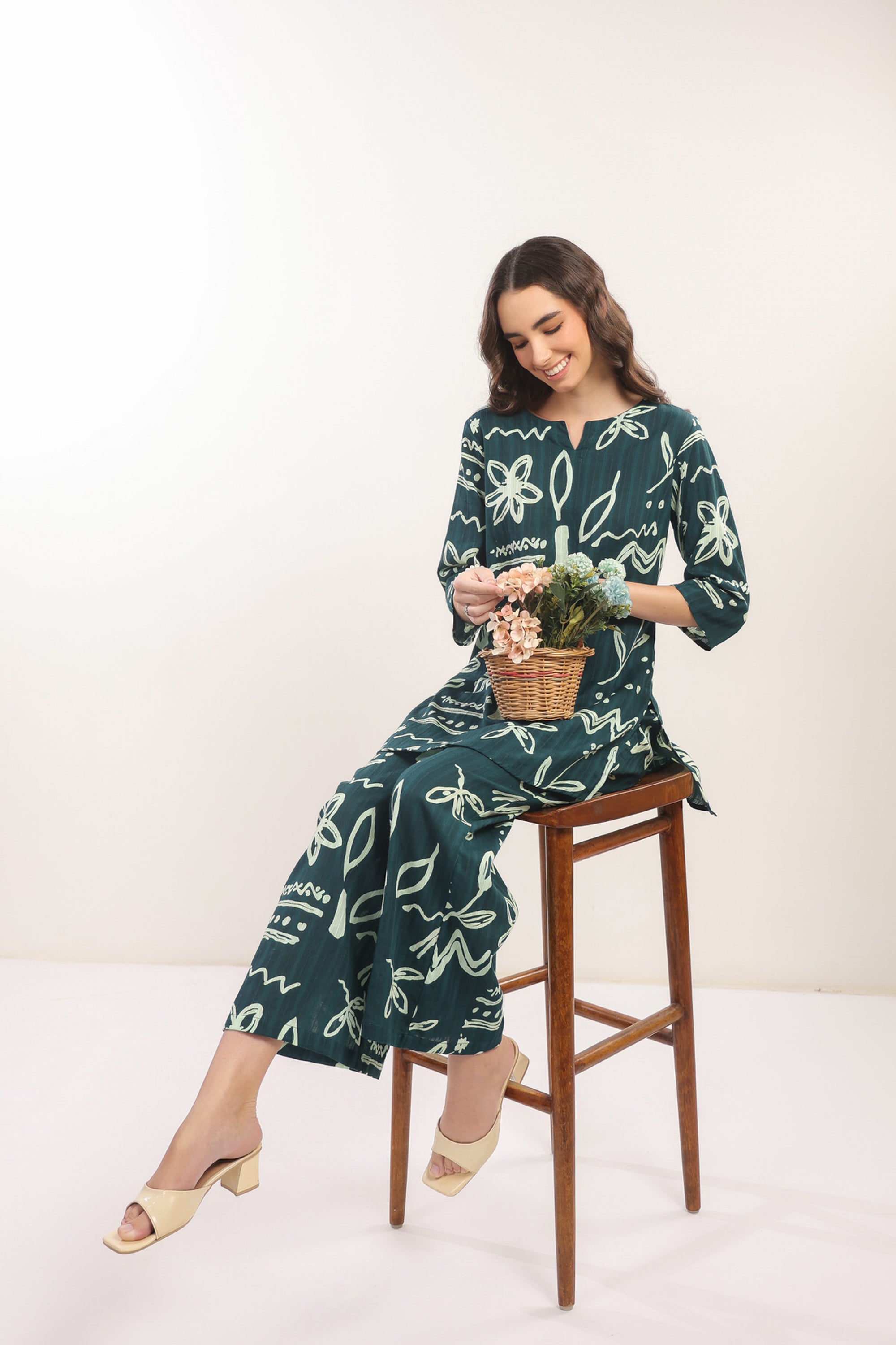 Coastal Calm Blue Cotton Co-ord Set