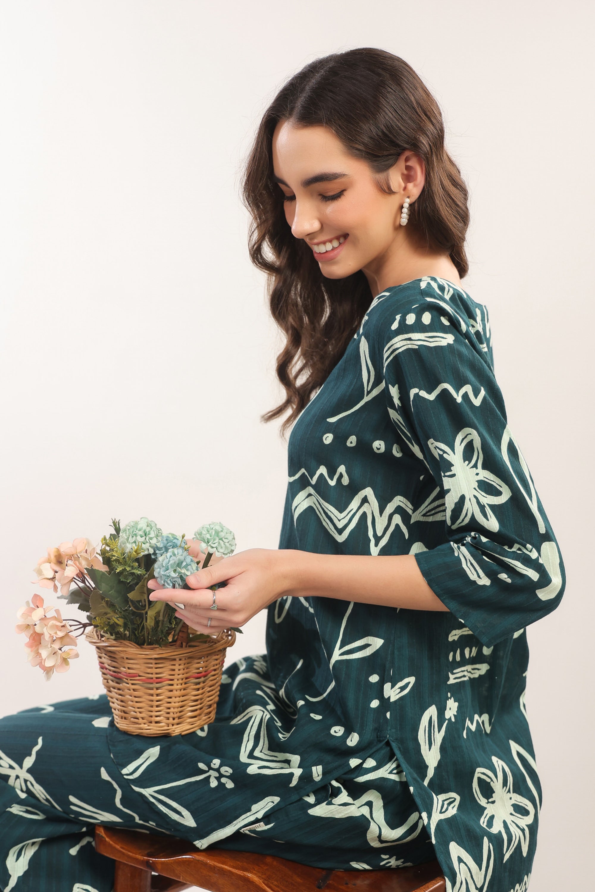 Coastal Calm Blue Cotton Co-ord Set