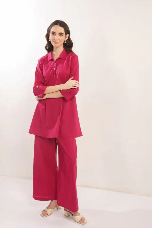 Fuchsia Flame Cotton Co-ord Set