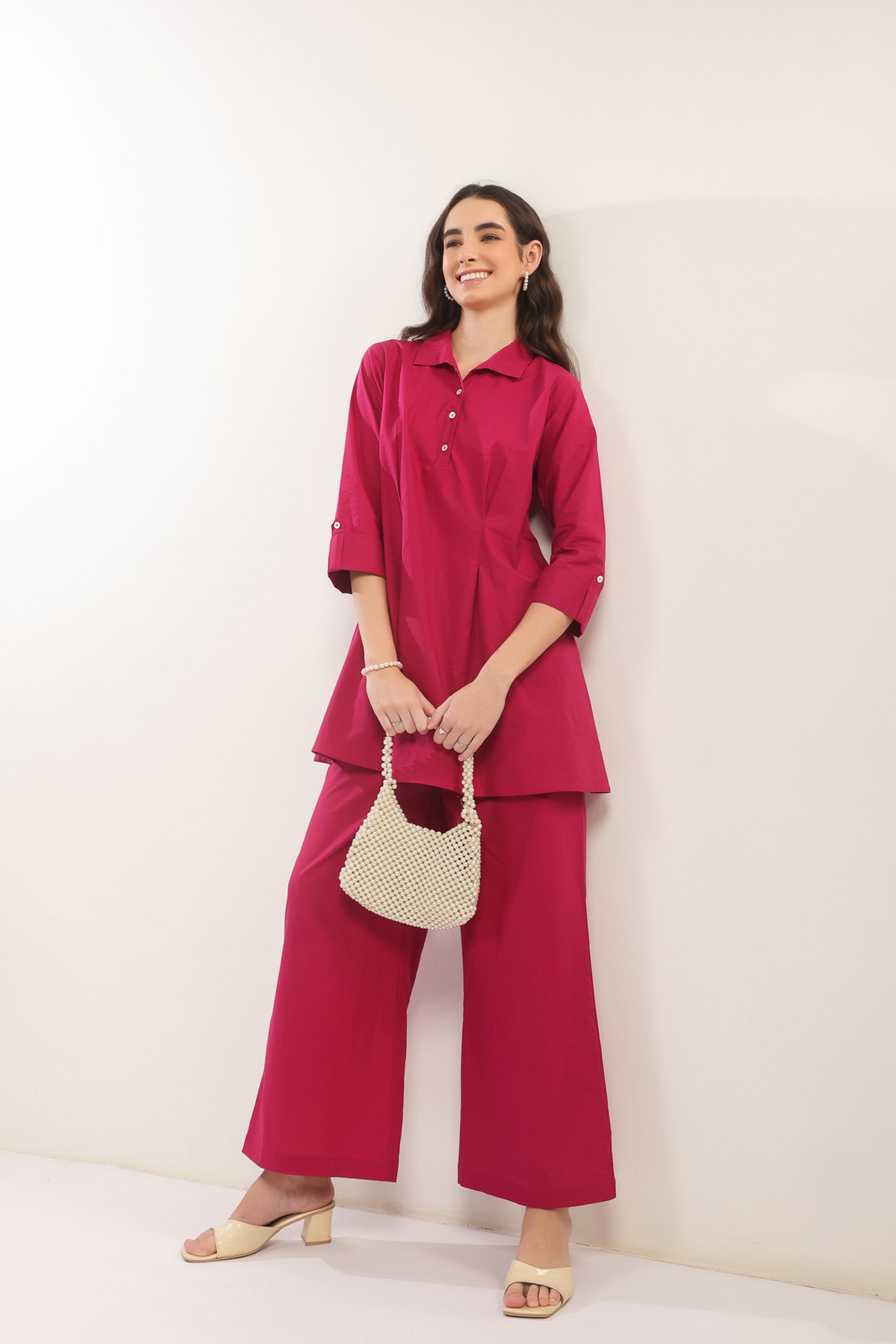 Fuchsia Flame Cotton Co-ord Set