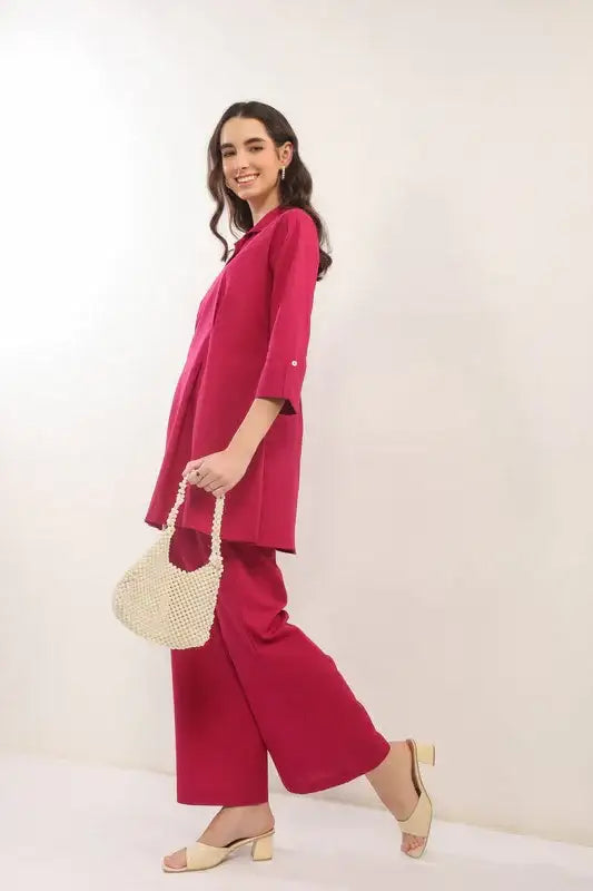 Fuchsia Flame Cotton Co-ord Set