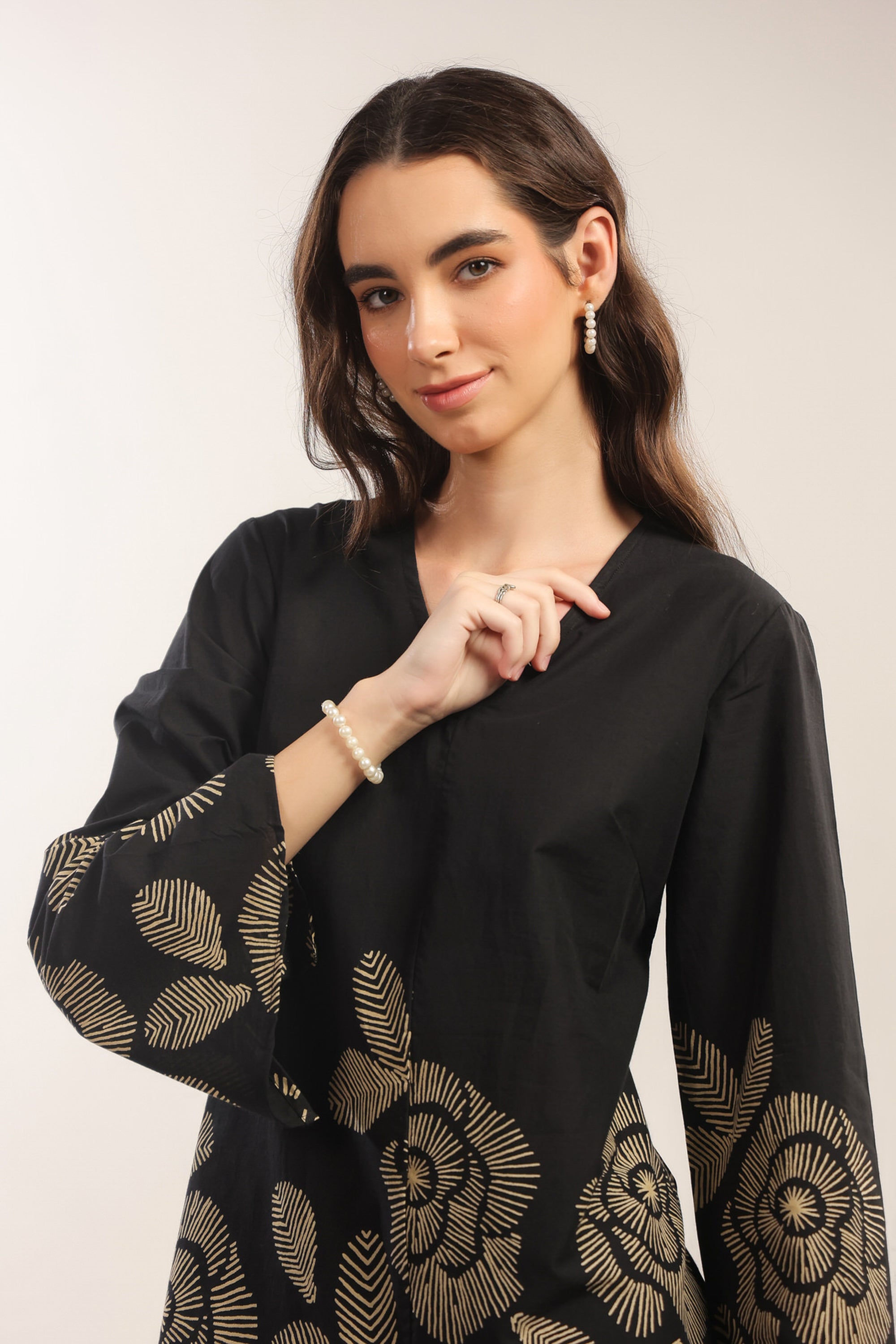 Bold Botanica Black Cotton Co-ord Set