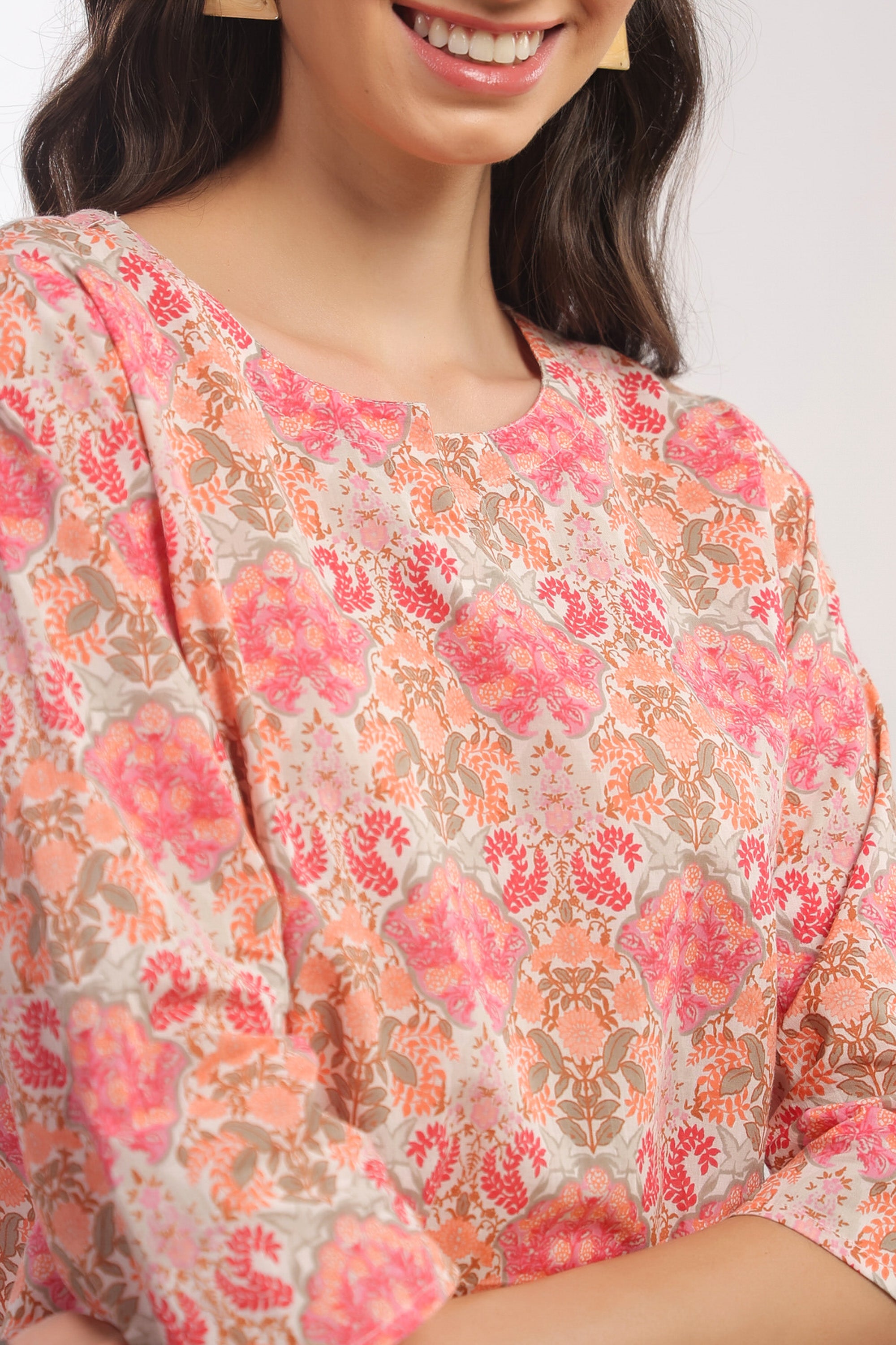 Rose Drift Multicolour Cotton Co-ord Set