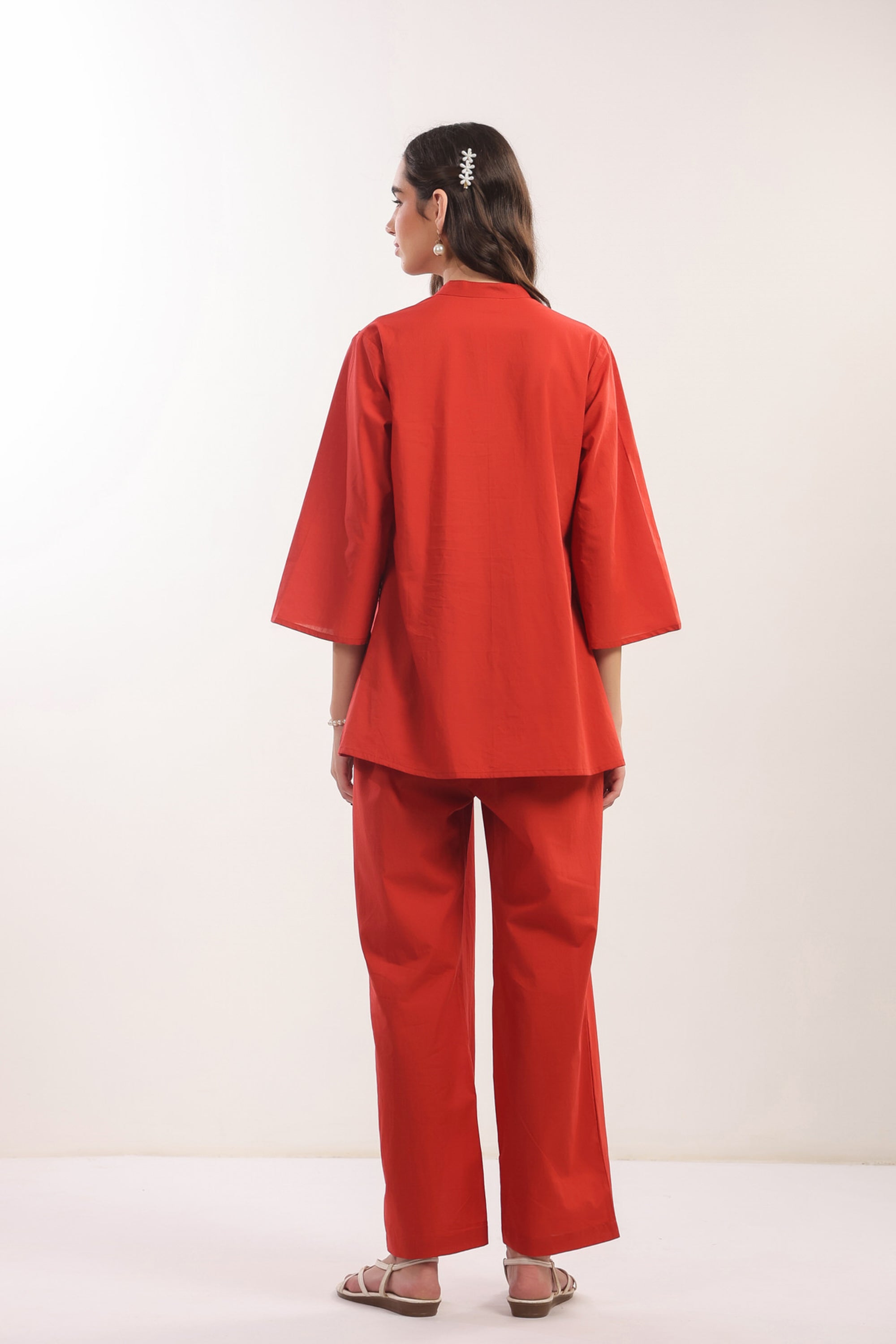 Rust Minimalist Cotton Co-ord Set