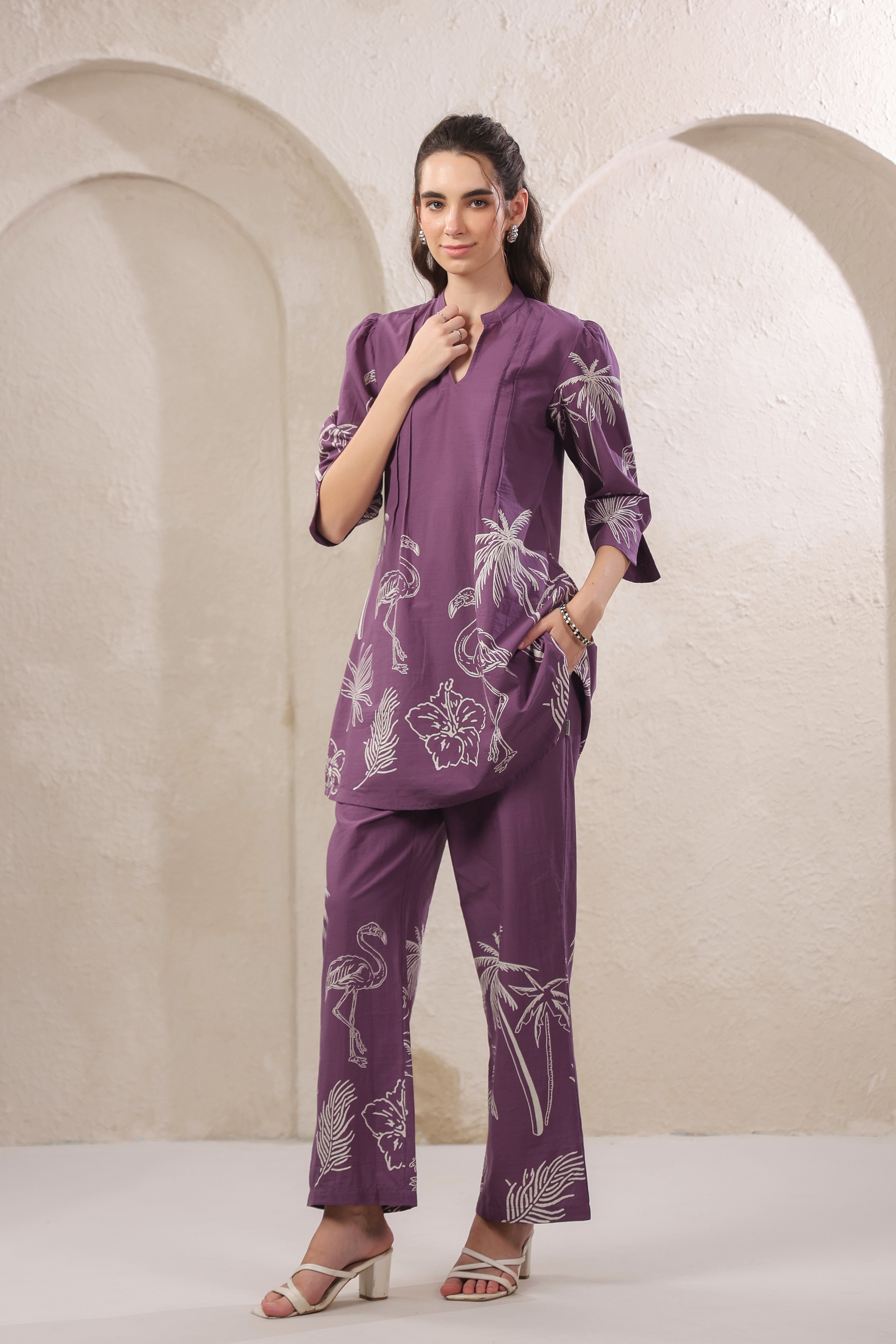 Wild Mauve Cotton Co-ord Set
