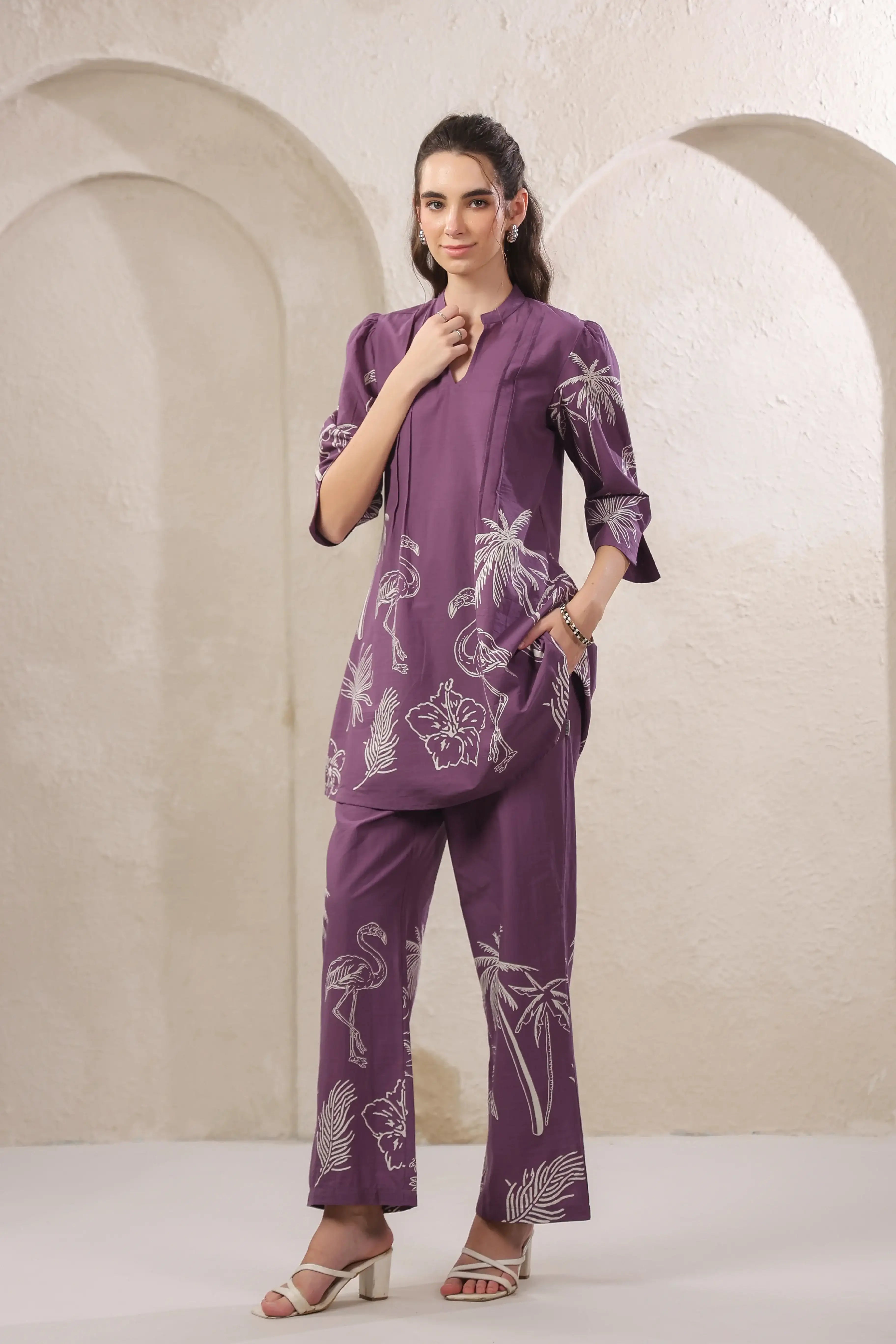 Wild Mauve Cotton Co-ord Set