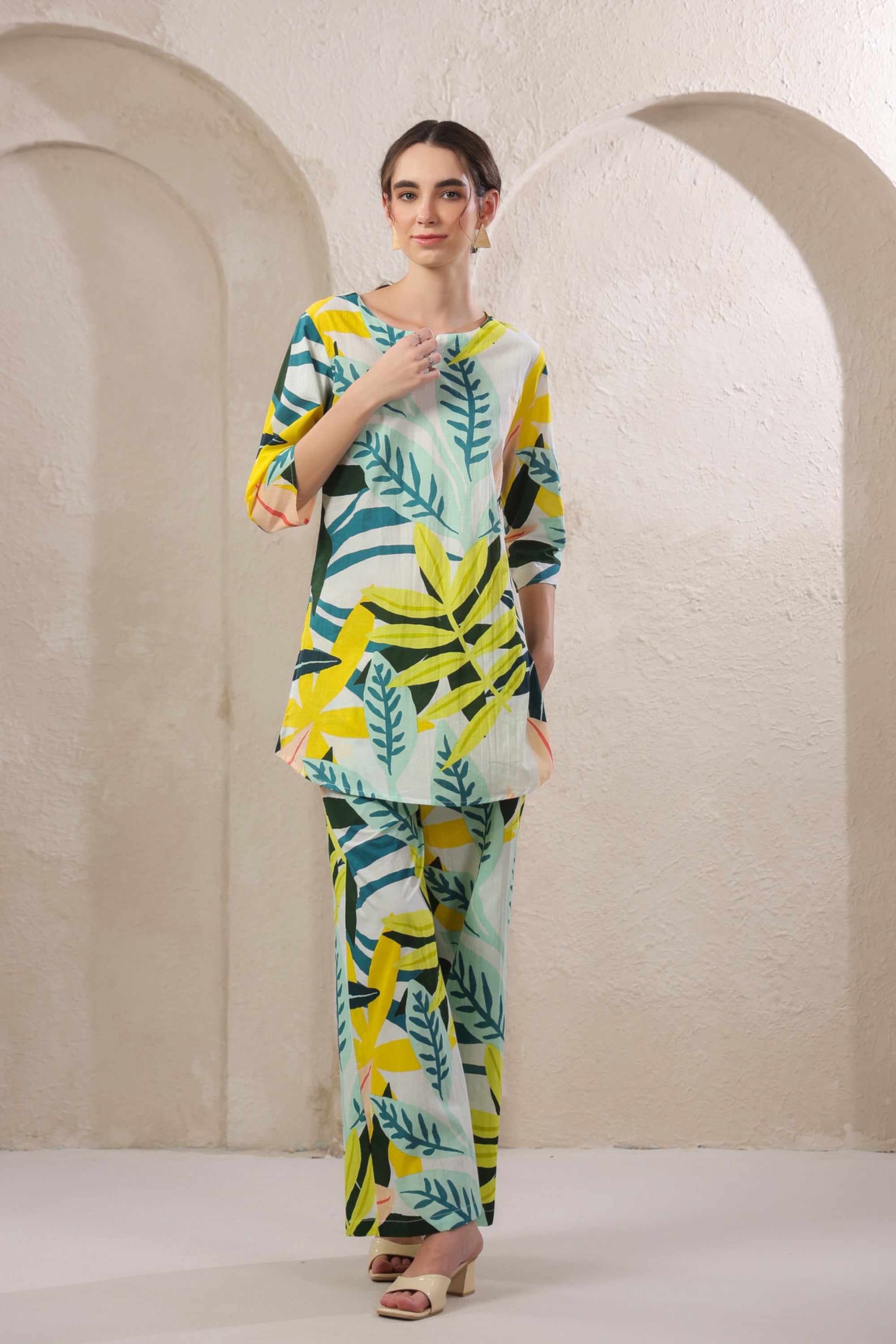 Whispering Leaves Cotton Co-ord Set