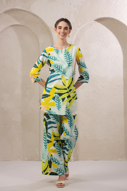 Whispering Leaves Cotton Co-ord Set