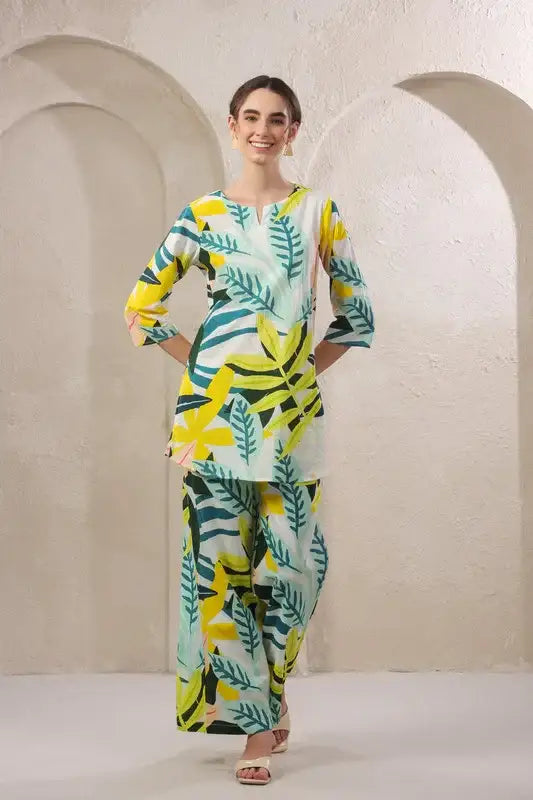 Whispering Leaves Cotton Co-ord Set