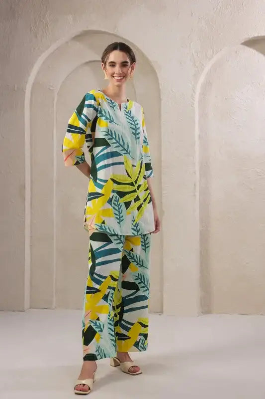 Whispering Leaves Cotton Co-ord Set
