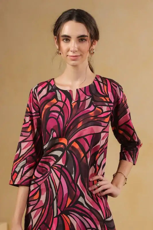 Wine Wild Swirl Cotton Co-ord Set