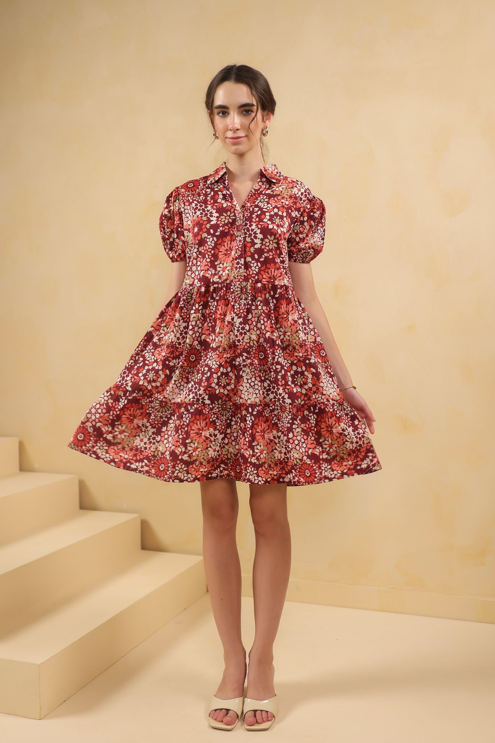 Red Reverie Cotton Dress