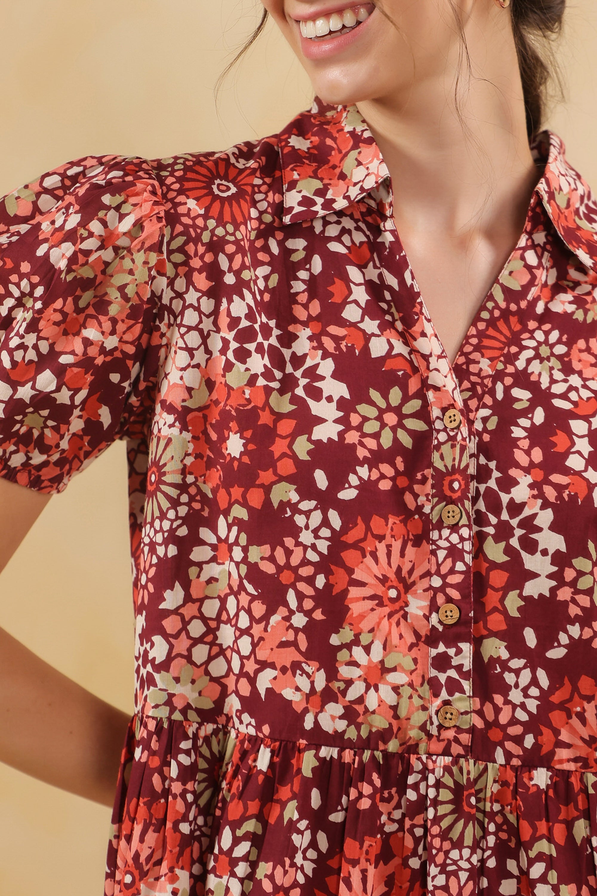 Red Reverie Cotton Dress