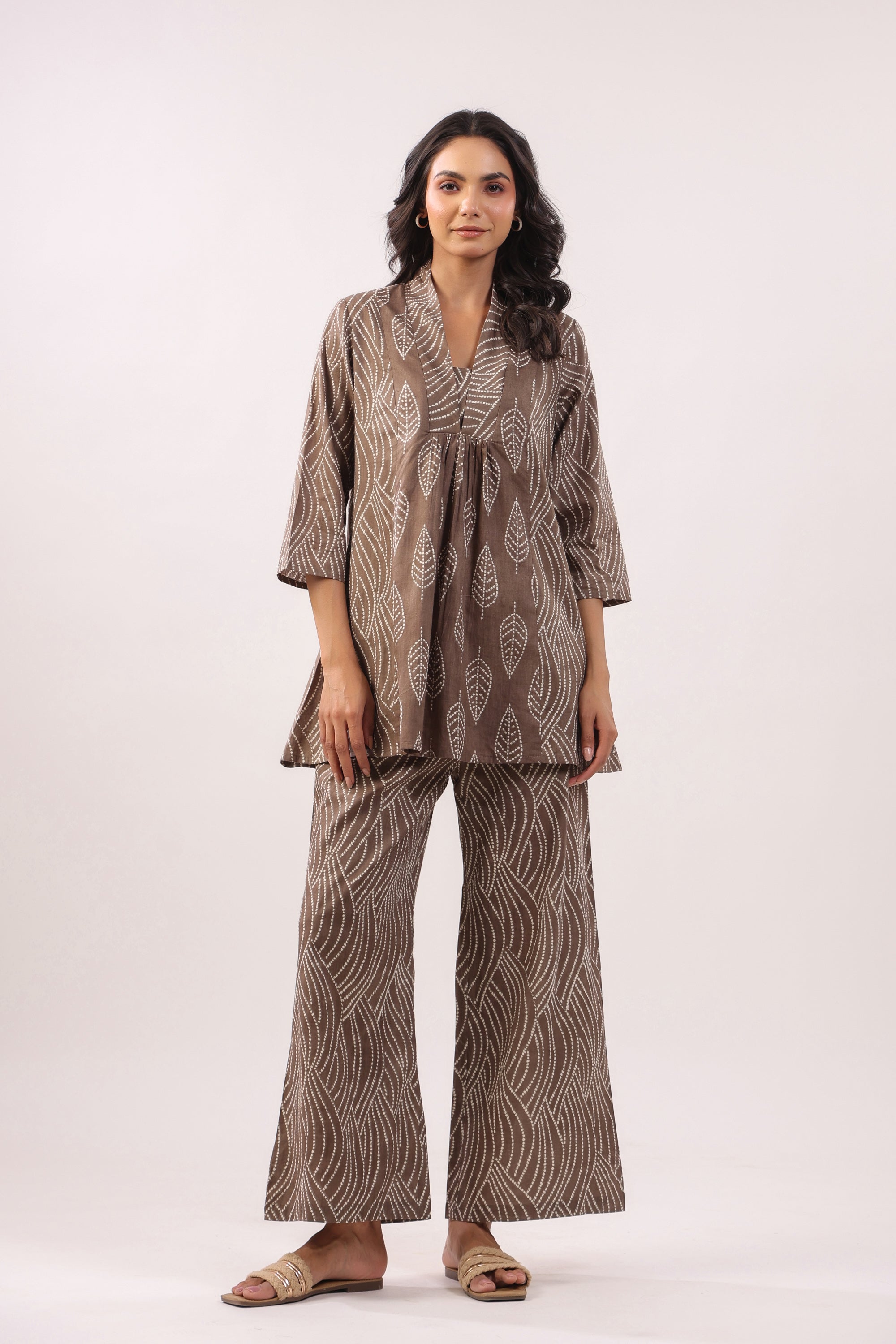 Brown Whisper Cotton Co-ord Set