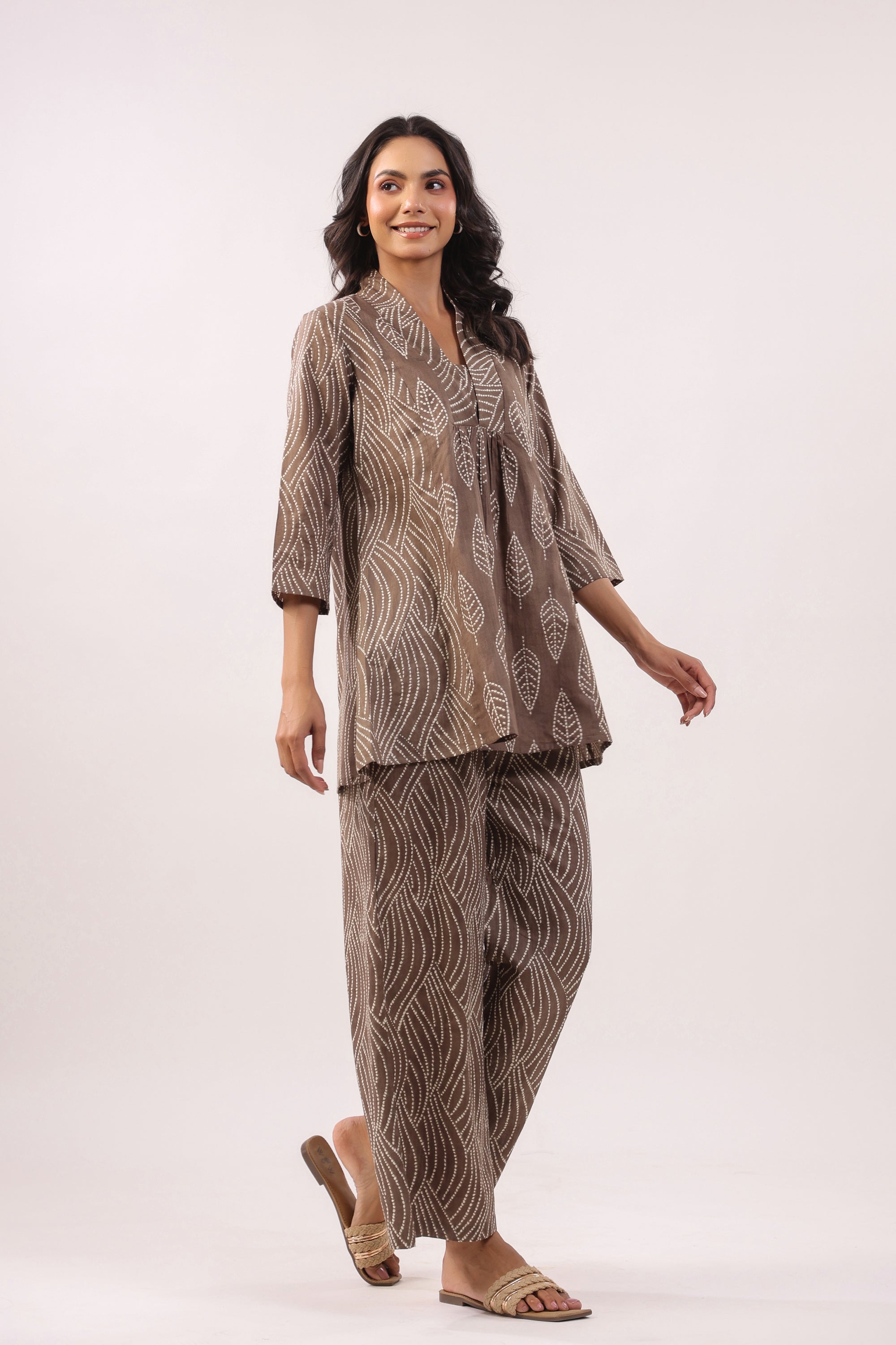 Brown Whisper Cotton Co-ord Set