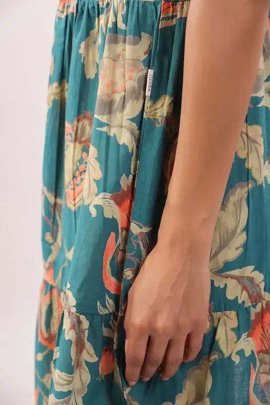Mystic Teal Cotton Dress