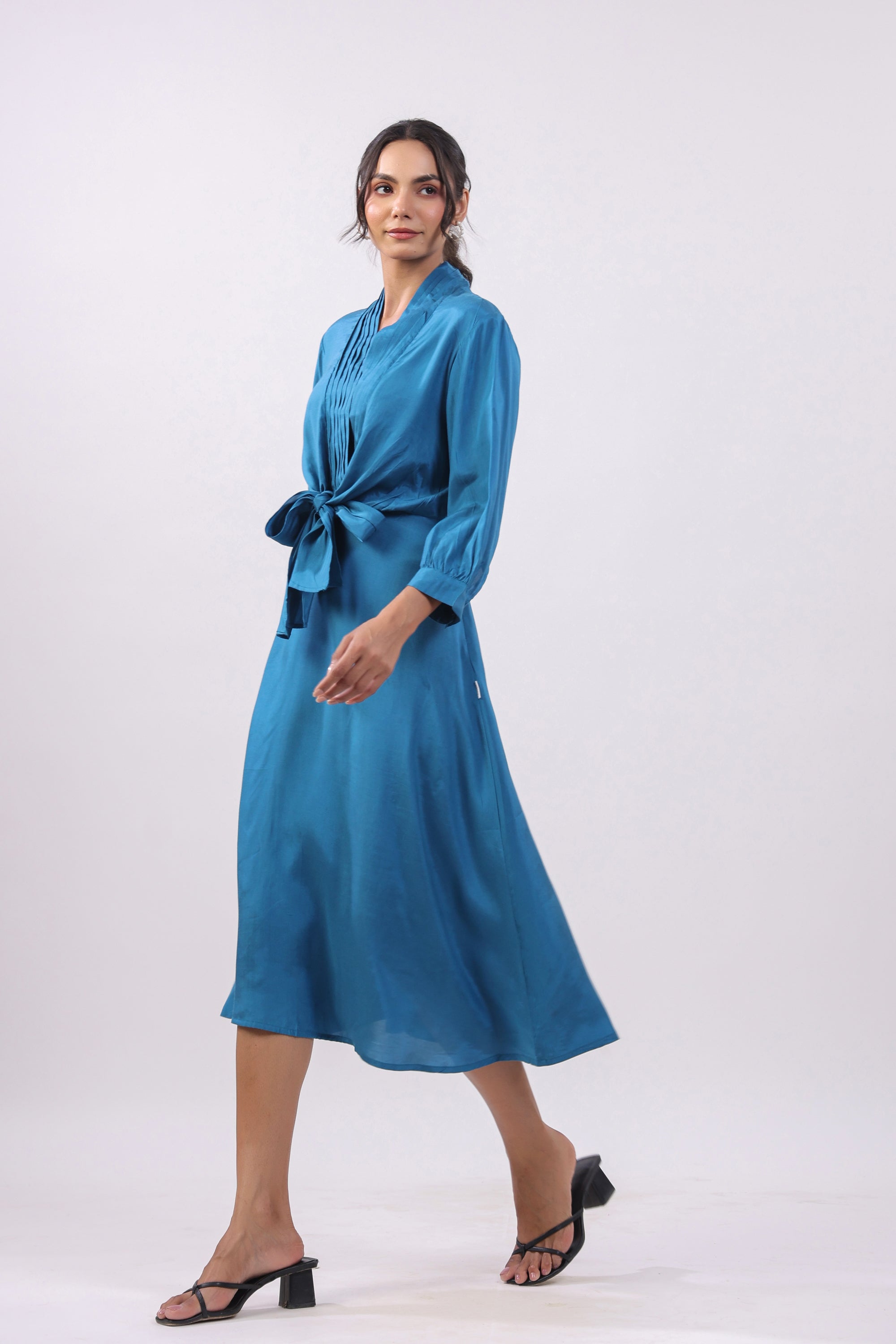 Blue Whisper Russian Silk Dress