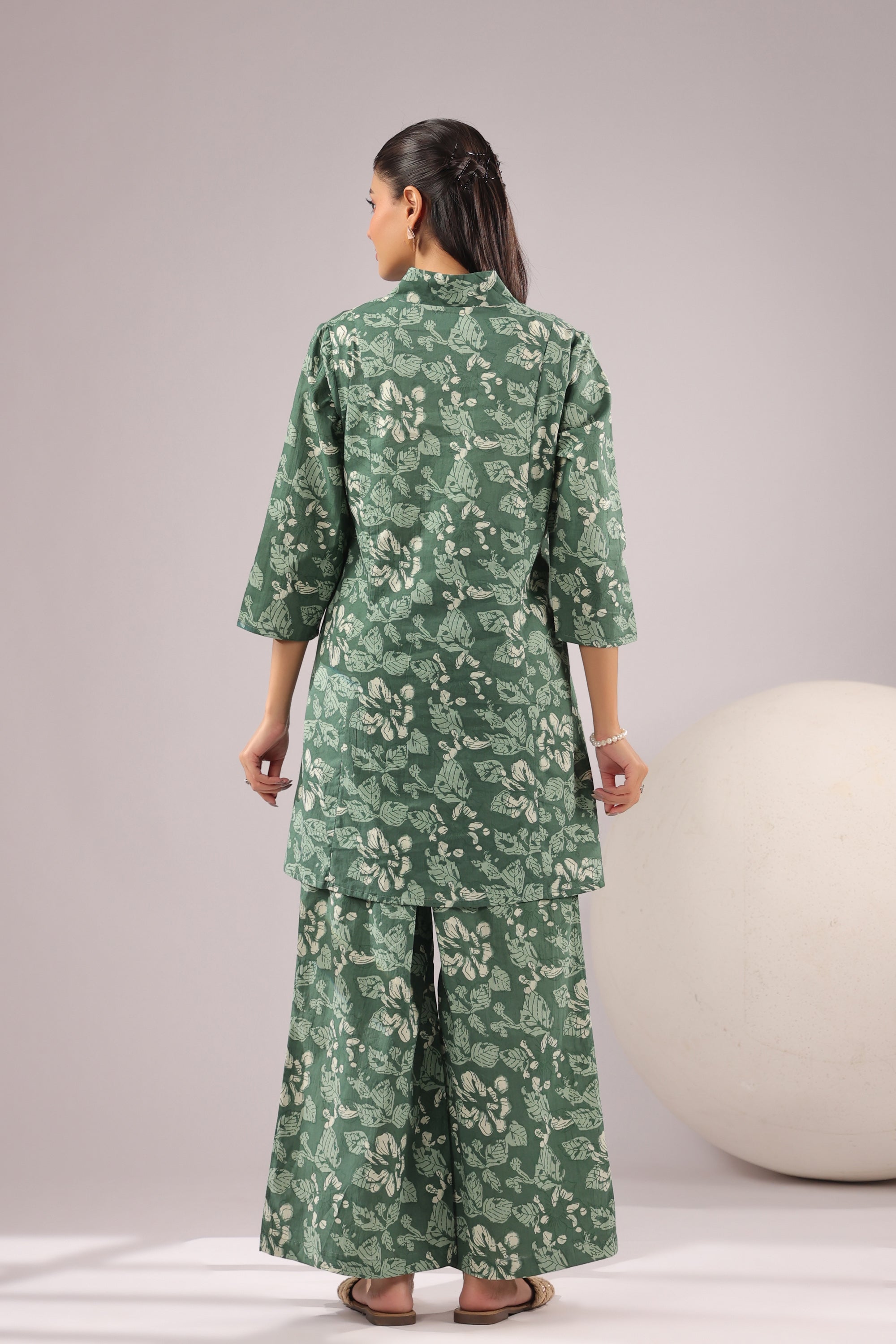 Sage Harmony Printed Cotton Co-ord Set